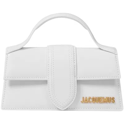 Jacquemus Leather Le Grand Bambino Shoulder Bag In White