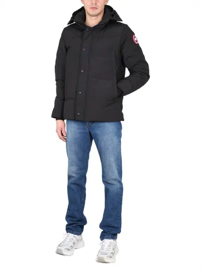 Shop Canada Goose Wyndham Hooded Parka In Black