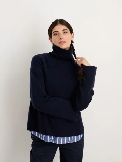 Alex Mill Betty Turtleneck Sweater In Cashmere In Navy