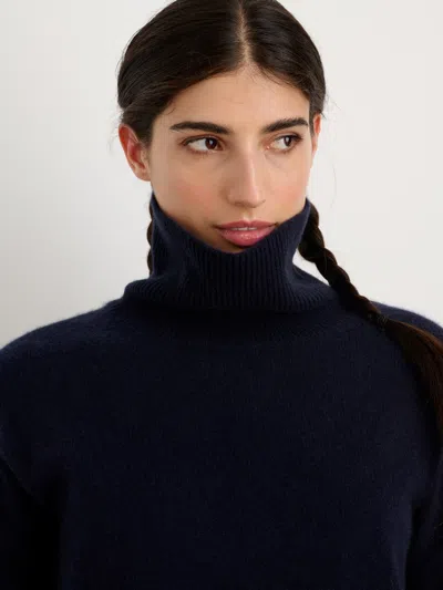 Alex Mill Betty Turtleneck Sweater In Cashmere In Navy
