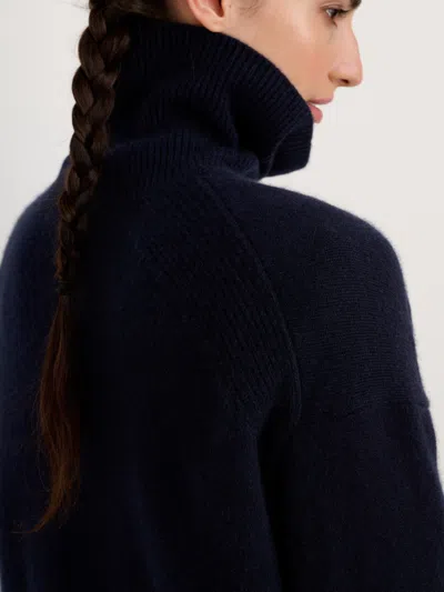 Alex Mill Betty Turtleneck Sweater In Cashmere In Navy