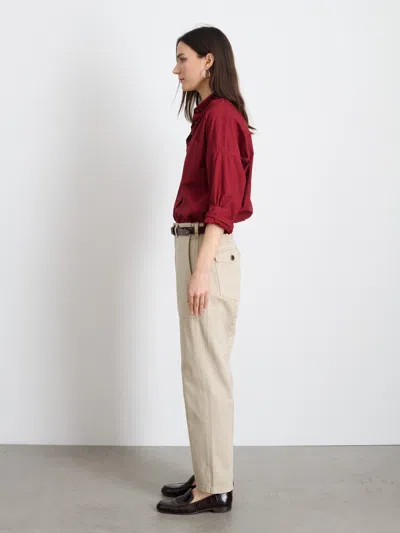 Alex Mill Jo Shirt In Cotton Poplin In Maroon