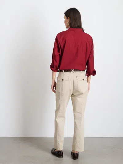 Alex Mill Jo Shirt In Cotton Poplin In Maroon