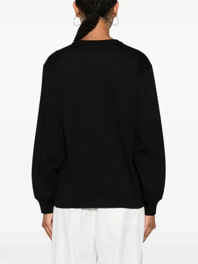 Alexander Wang Essential Jsy Ls T-shirt W/ Puff Logo & Bound Neck Clothing
