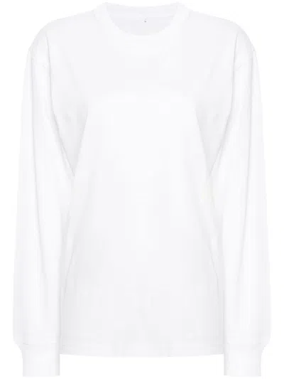 Alexander Wang Essential Jsy Ls T-shirt W/ Puff Logo & Bound Neck Clothing