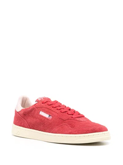 Autry Medalist Suede Low-top Sneakers In Red