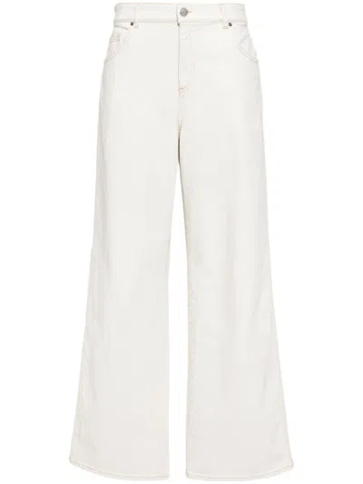 Blumarine White Wide-leg Cotton Jeans - Women's - Elastane/cotton