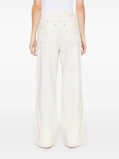 Blumarine White Wide-leg Cotton Jeans - Women's - Elastane/cotton