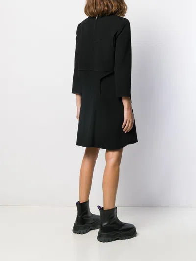 Courrèges Shift Mini Dress In Black