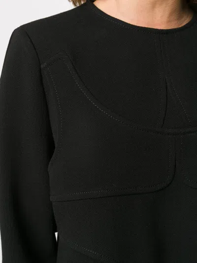 Courrèges Shift Mini Dress In Black