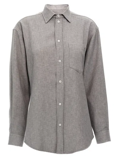 Darkpark 'anne' Shirt Chest Pocket Detail In Gray