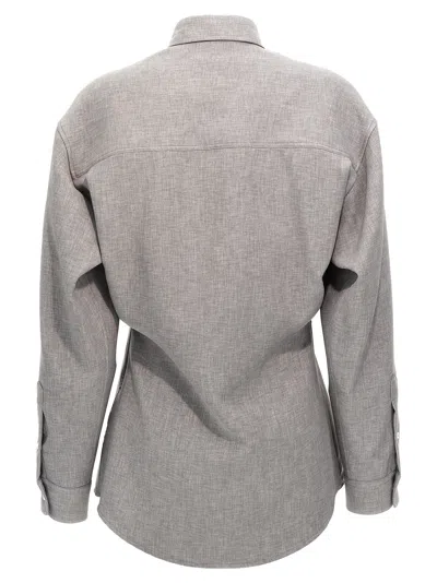 Darkpark 'anne' Shirt Chest Pocket Detail In Gray