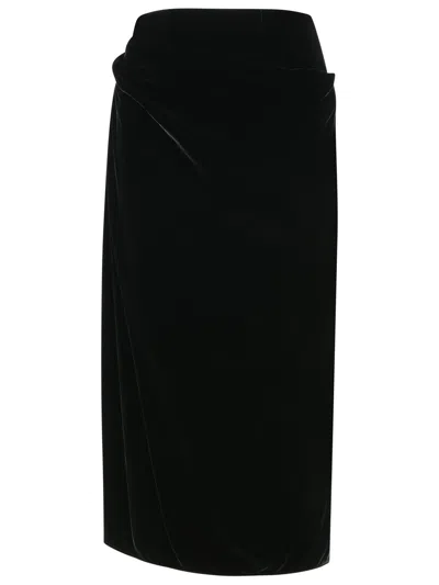 Shop Etro Black Viscose Blend Skirt