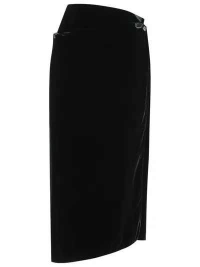 Etro Asymmetric Hem Viscose Blend Skirt
