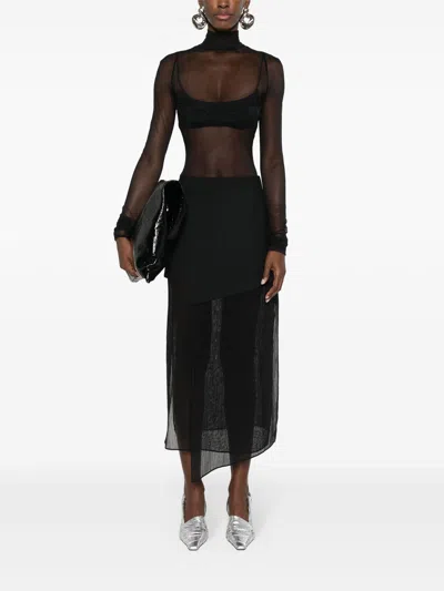Gauchère Panelled Wool Skirt