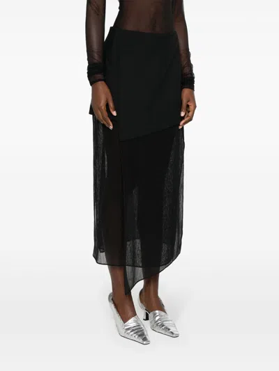 Gauchère Panelled Wool Skirt