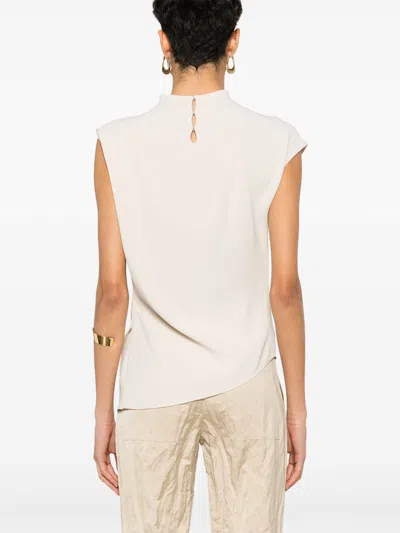 Gauchère Crepe Asymmetric Sleeveless Blouse