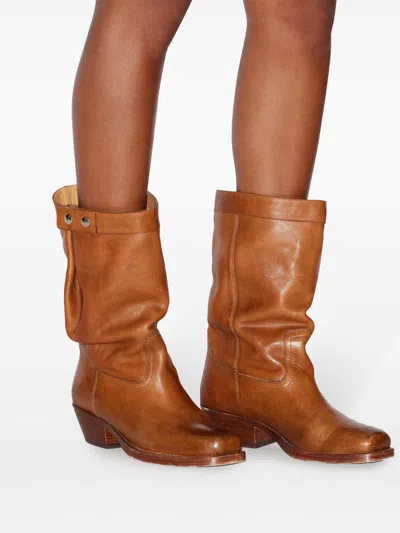 Isabel Marant Ademe Havana Leather Biker Boot