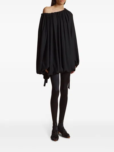 Khaite Nash Draped Silk Crepe Top
