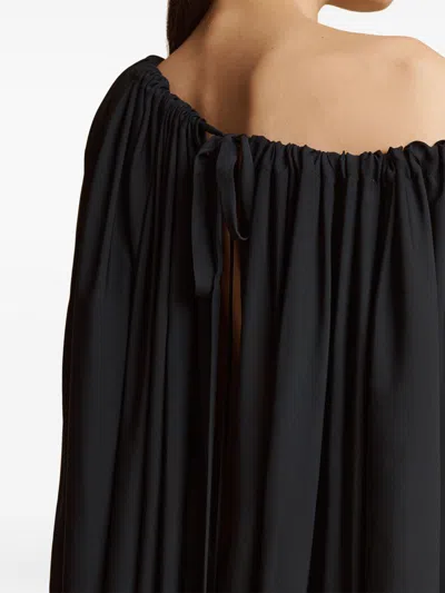 Khaite Nash Draped Silk Crepe Top
