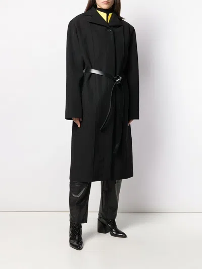 Kwaidan Editions Oversized Belted Coat In Black