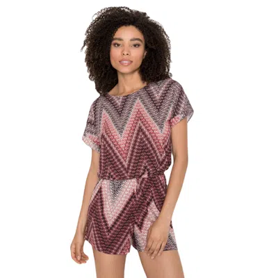 Lascana Women's Chevron Print Romper In Multi
