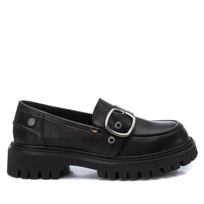 Xti Women's Decorative Strap Moccasins In Black In Black