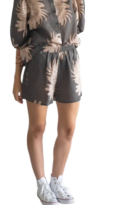 Las Surenas Greek Tiger Short In Grey In Grey