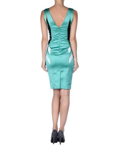 Shop Just Cavalli Short Dresses In Green
