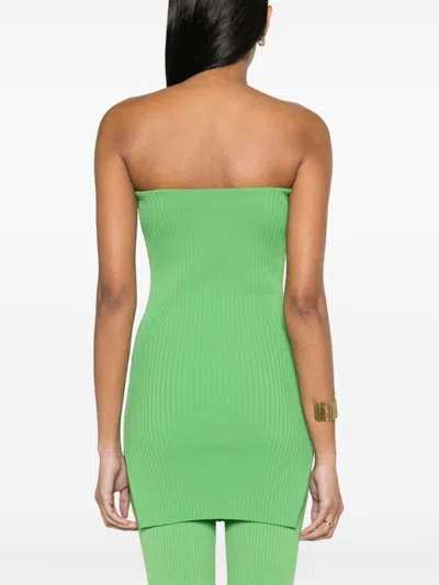 Nanushka Brynn Ribbed-knit Strapless Top