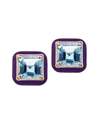 Bea Bongiasca Flower Funk 9k & Silver 4.56 Ct. Tw. Topaz Studs In Multi