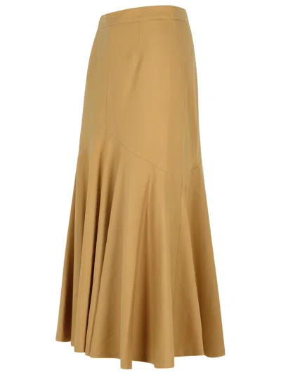Patou Beige Wool Blend Skirt