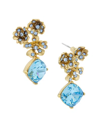 Oscar De La Renta 14k Flower Earrings In Multi