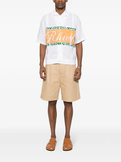 Rhude White Pleated Shirt