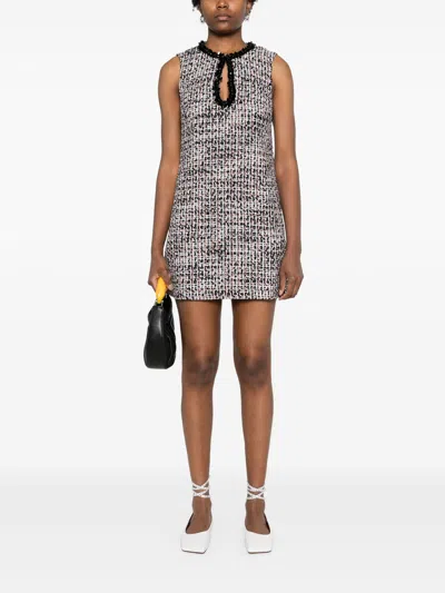 Self-portrait Black Sequin-embellished Boucl-tweed Mini Dress
