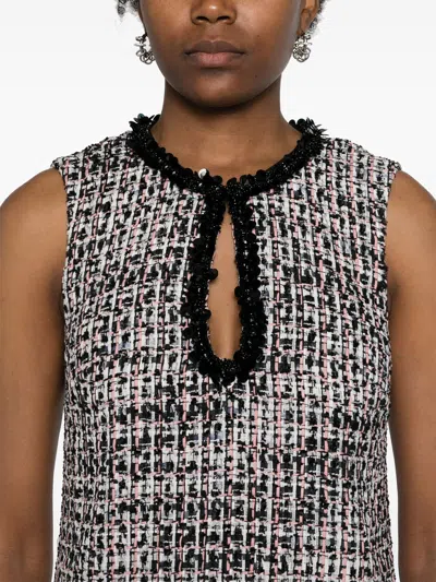 Self-portrait Black Sequin-embellished Boucl-tweed Mini Dress