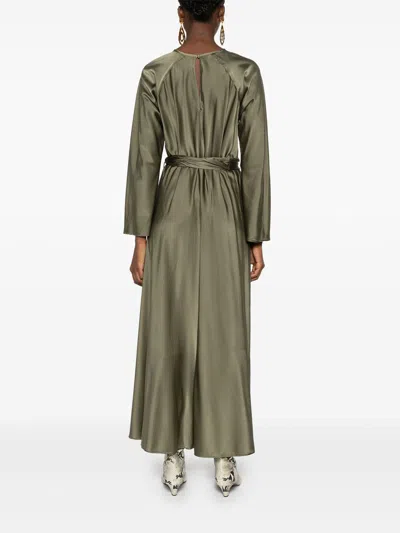 Forte Forte Forte_forte Stretch Heavy Satin Silk Sash Dress Clothing