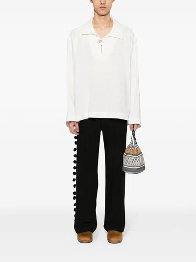 Wales Bonner Menelik Drop-crotch Trousers