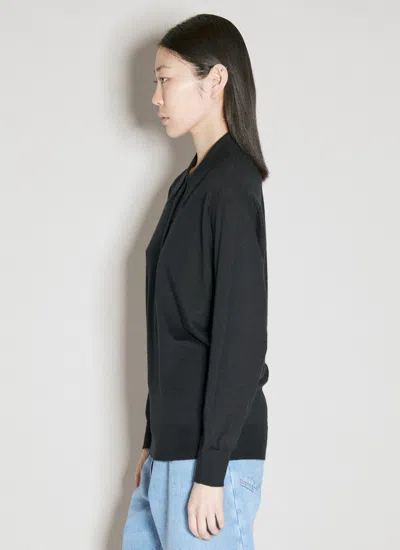 Prada Women Cashmere Polo Sweater In Black