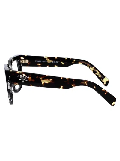 Prada 0pr A03v Glasses In 15o1o1 Havana Black Transparent
