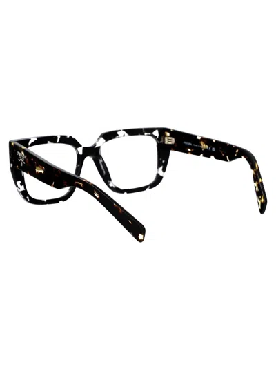 Prada 0pr A03v Glasses In 15o1o1 Havana Black Transparent