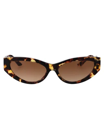 Versace Bright Greca Embellished Cat-eye Sunglasses In Brown