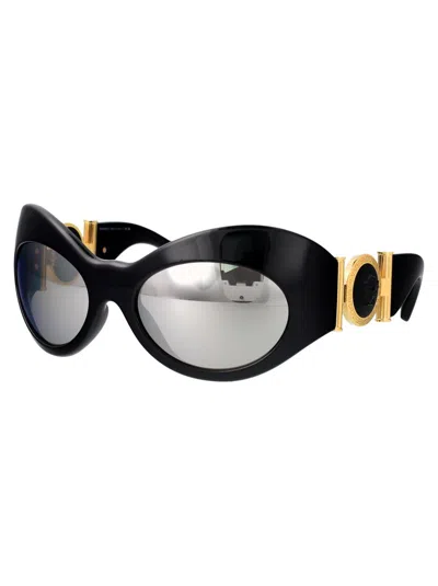Versace Injected Black Sunglasses In Gb1/6g Black
