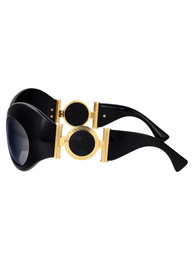 Versace Injected Black Sunglasses In Gb1/6g Black