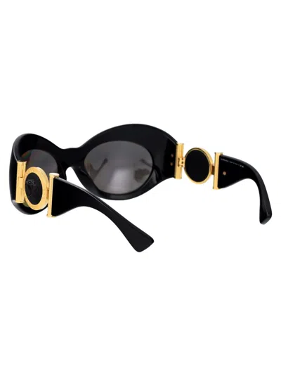 Versace Injected Black Sunglasses In Gb1/6g Black