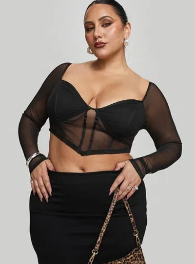 PRINCESS POLLY LOWER IMPACT MARANTA LONG SLEEVE TOP 