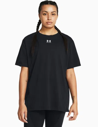 Under Armour Campus Oversize Short Sleeve In Black