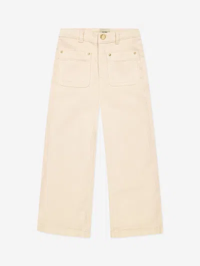 Dl1961 Girl's Lily Wide Leg Corduroy Pants In White