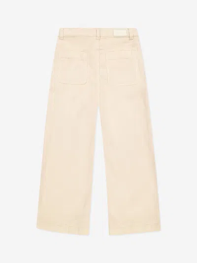 Dl1961 Girl's Lily Wide Leg Corduroy Pants In White