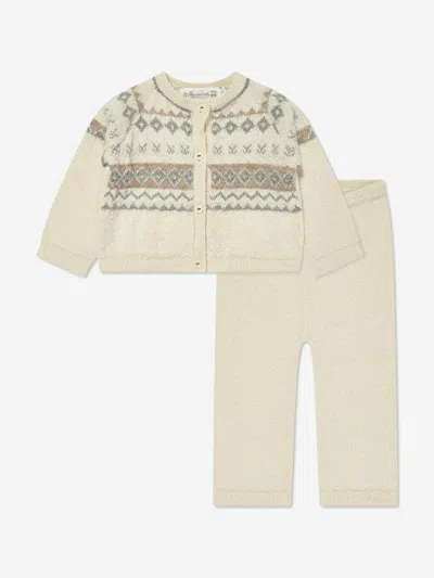 Bonpoint Grifin Geometric-pattern Set In Ivory